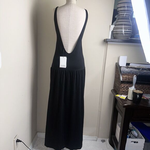 NWT RODEBJER Black GENUA TANK DRESS Drop Waist Pleated Skirt Size Large NEW - Picture 5 of 16